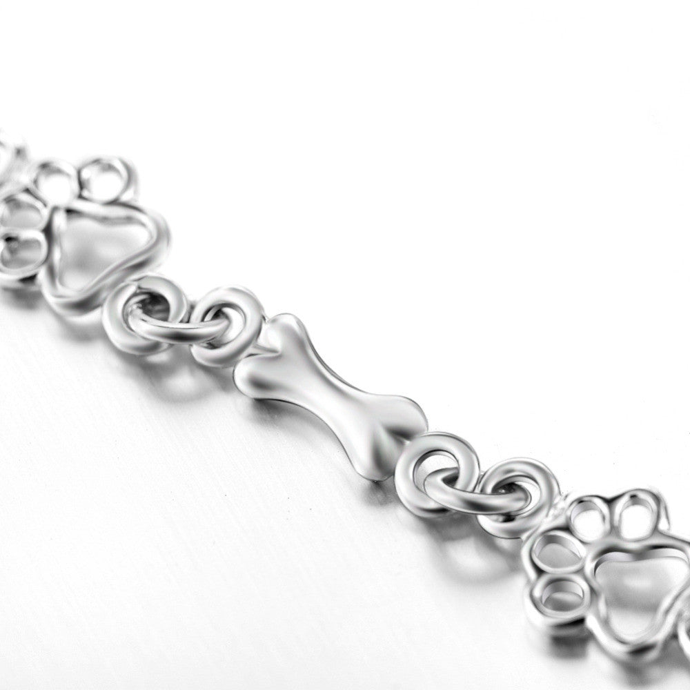 Dog Paw Charm Bracelet