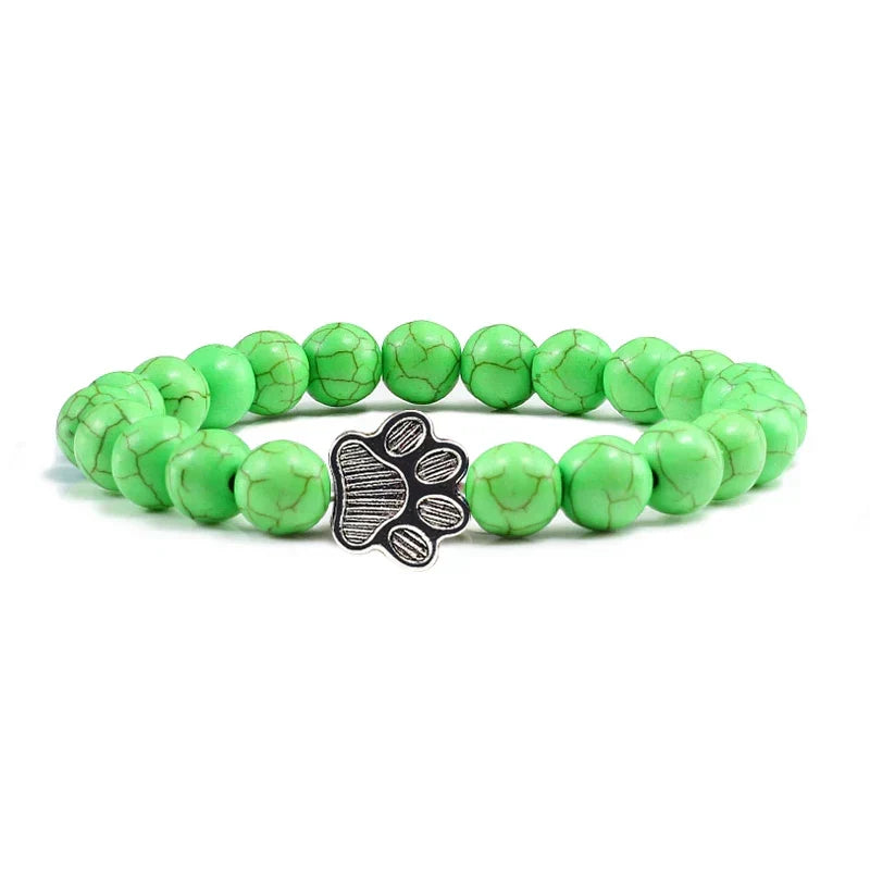 Crystal Paw Beaded Bracelet