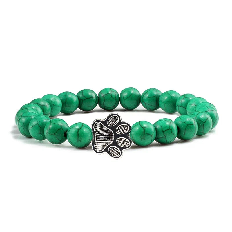 Crystal Paw Beaded Bracelet