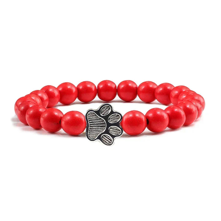 Crystal Paw Beaded Bracelet