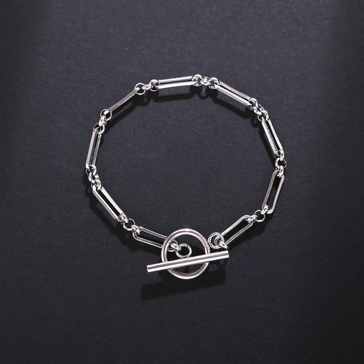 Sophisticated Link T-Bar Bracelet