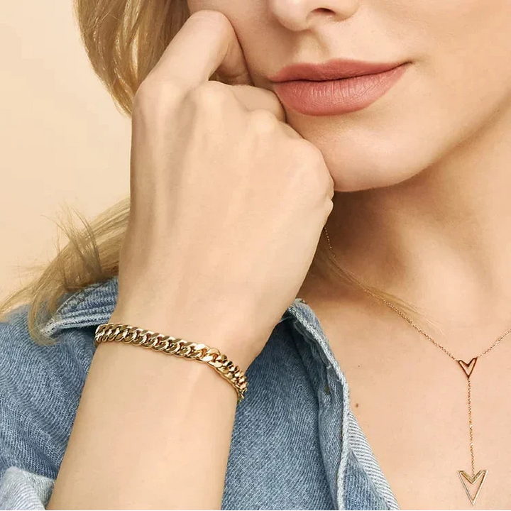 Estate Cuban Classic Gold Bracelet