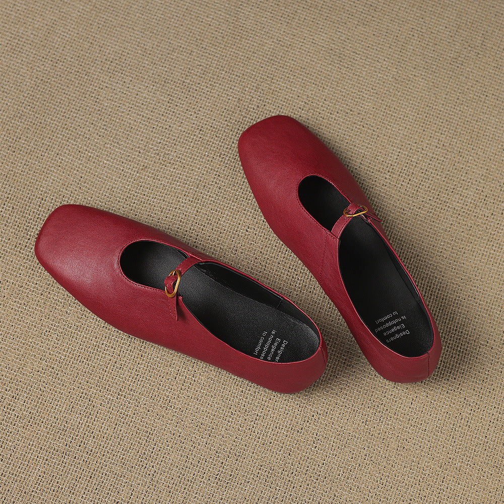 Elspeth - High-Vamp Mary Jane Flat