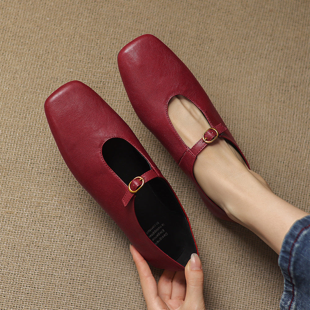 Elspeth - High-Vamp Mary Jane Flat