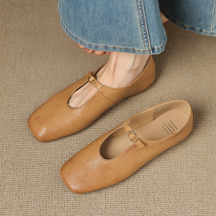 Elspeth - High-Vamp Mary Jane Flat