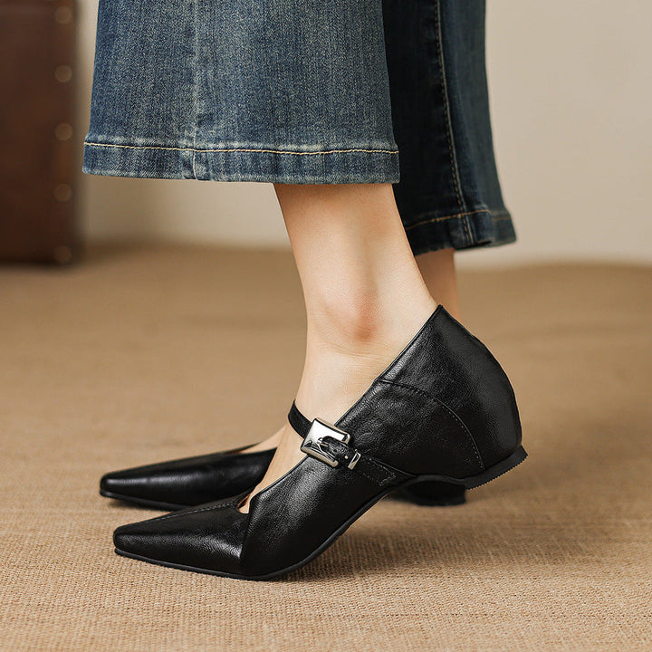 Tamsin - Pointed-Toe Mary Jane Flat