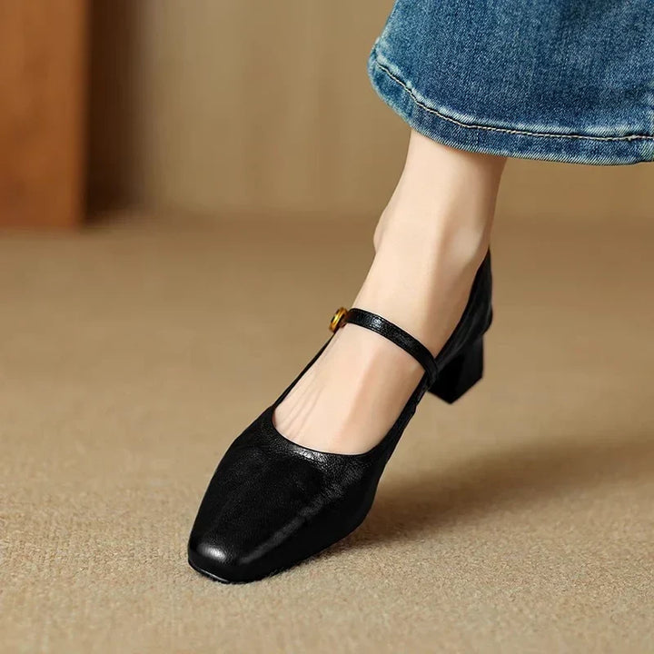 Bella - Genuine Leather Heels