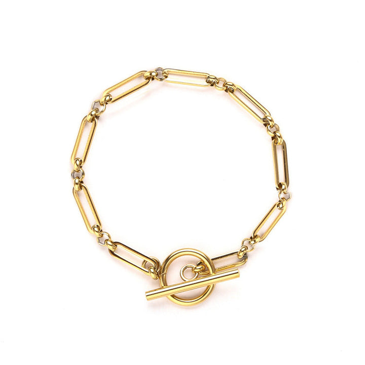 Link T-Bar White Gold Bracelet