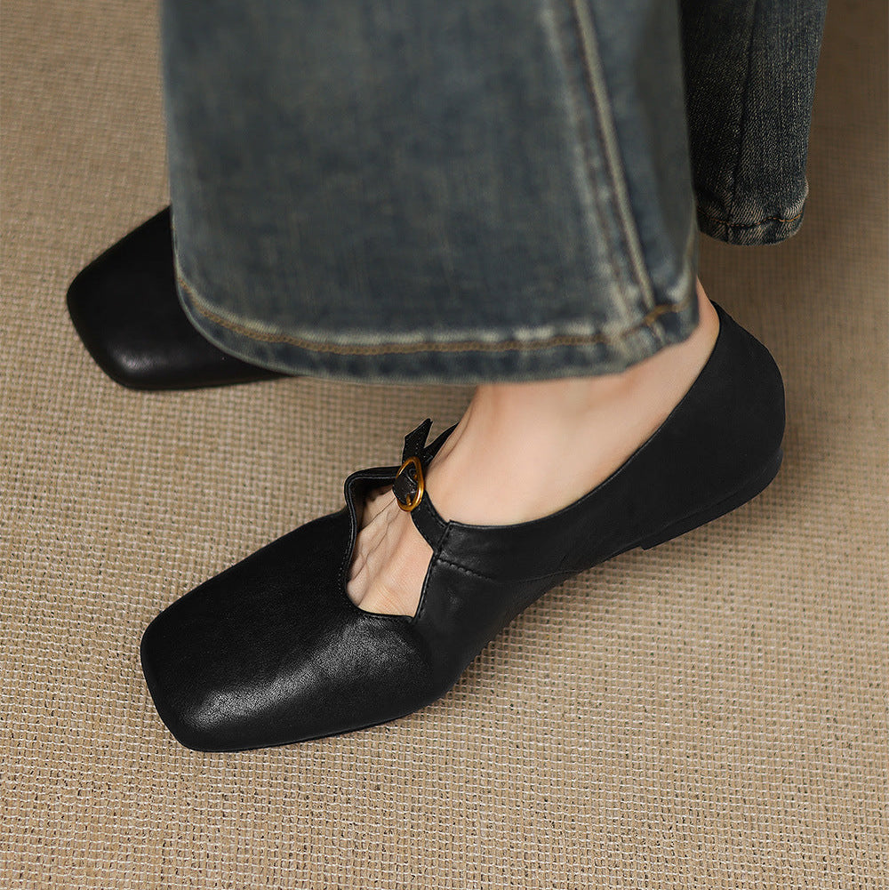 Elspeth - High-Vamp Mary Jane Flat