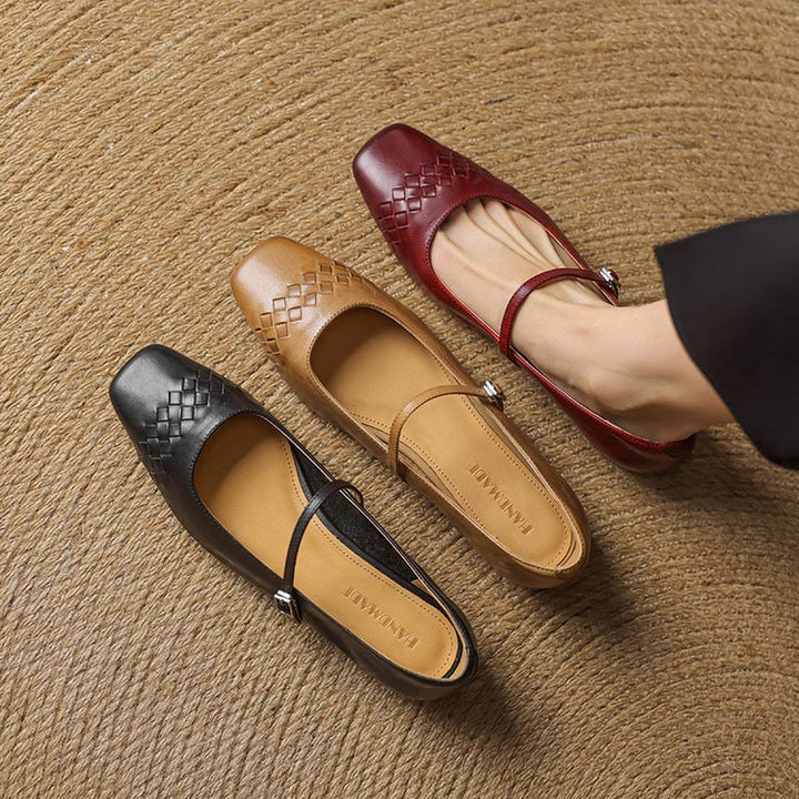 Verity - Square-Toe Mary Jane Flat