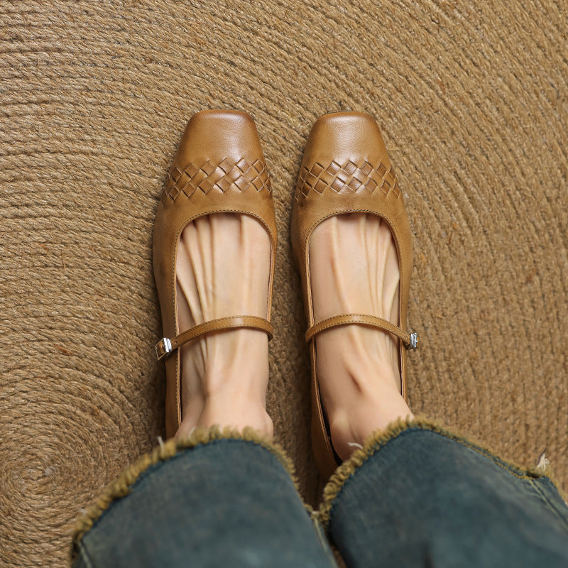 Verity - Square-Toe Mary Jane Flat