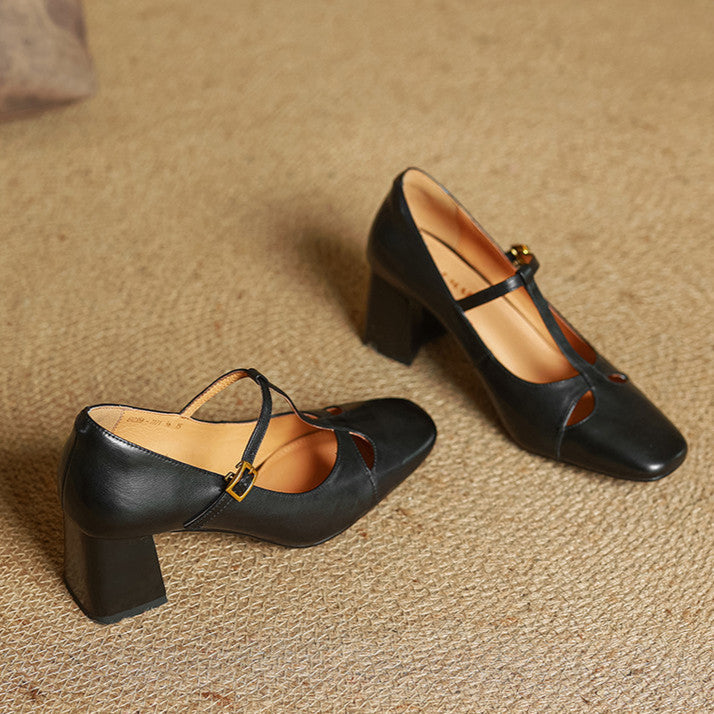 Alysa - Genuine Leather Heels