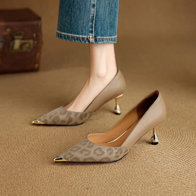 Clair - Genuine Leather Heels