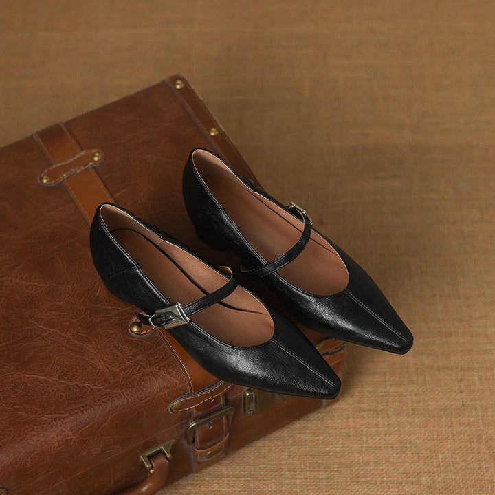 Tamsin - Pointed-Toe Mary Jane Flat