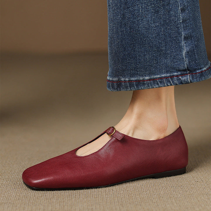Elspeth - High-Vamp Mary Jane Flat