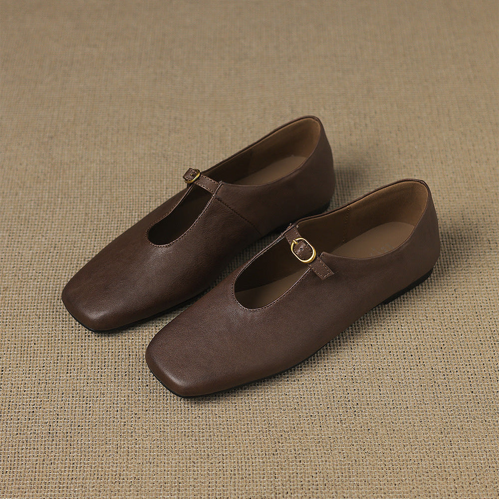 Elspeth - High-Vamp Mary Jane Flat