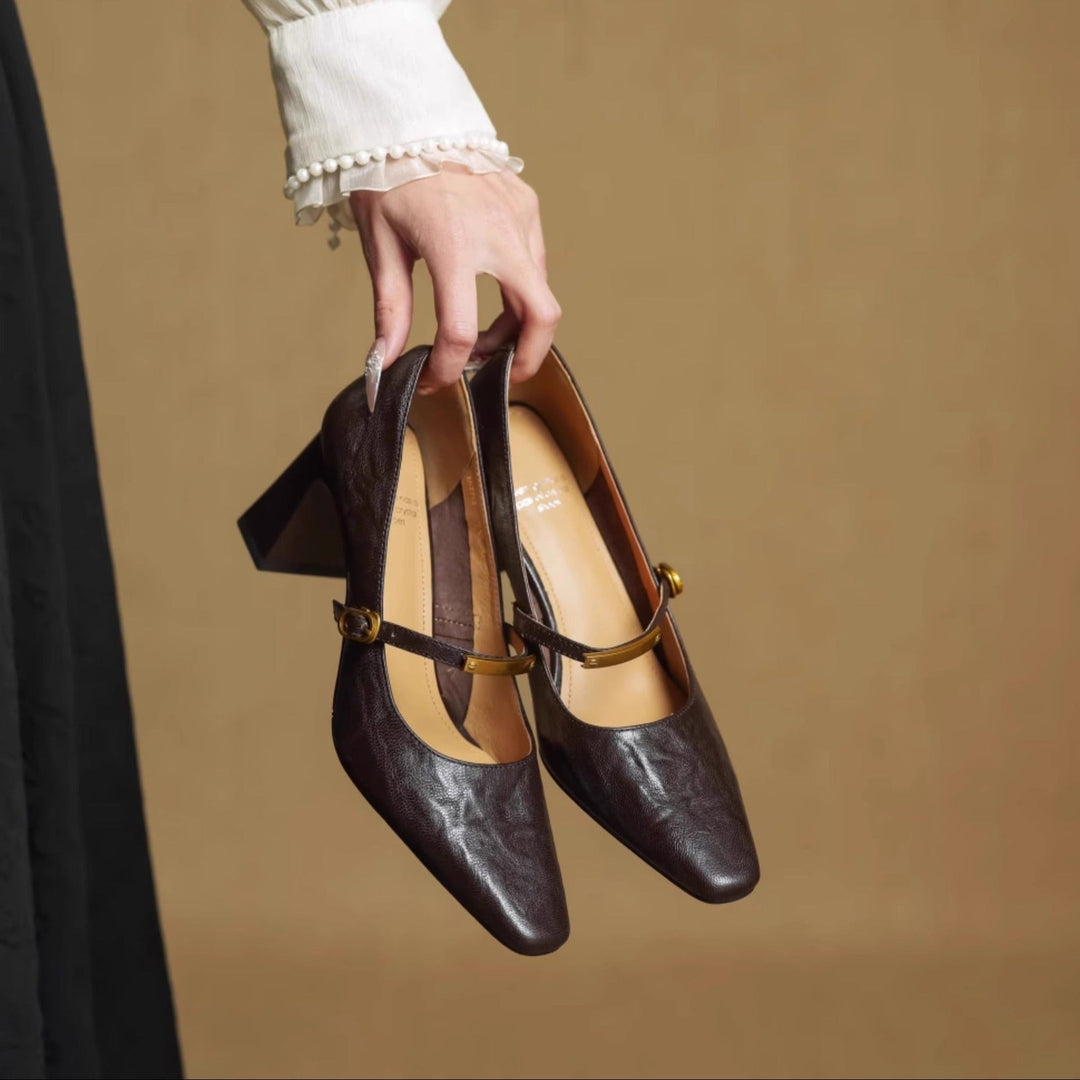 Maela - Genuine Leather Heels