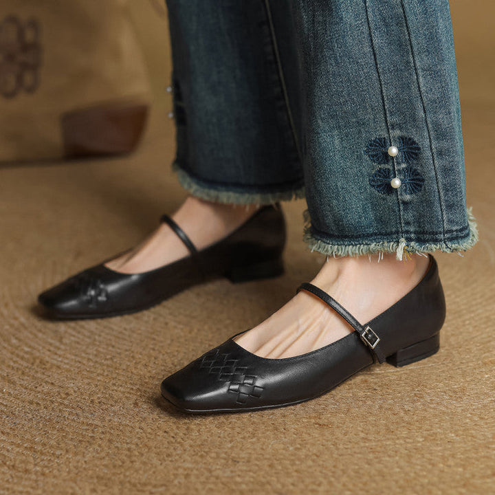 Verity - Square-Toe Mary Jane Flat