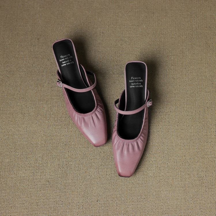 Vanya - Ruched Mary Jane Mule