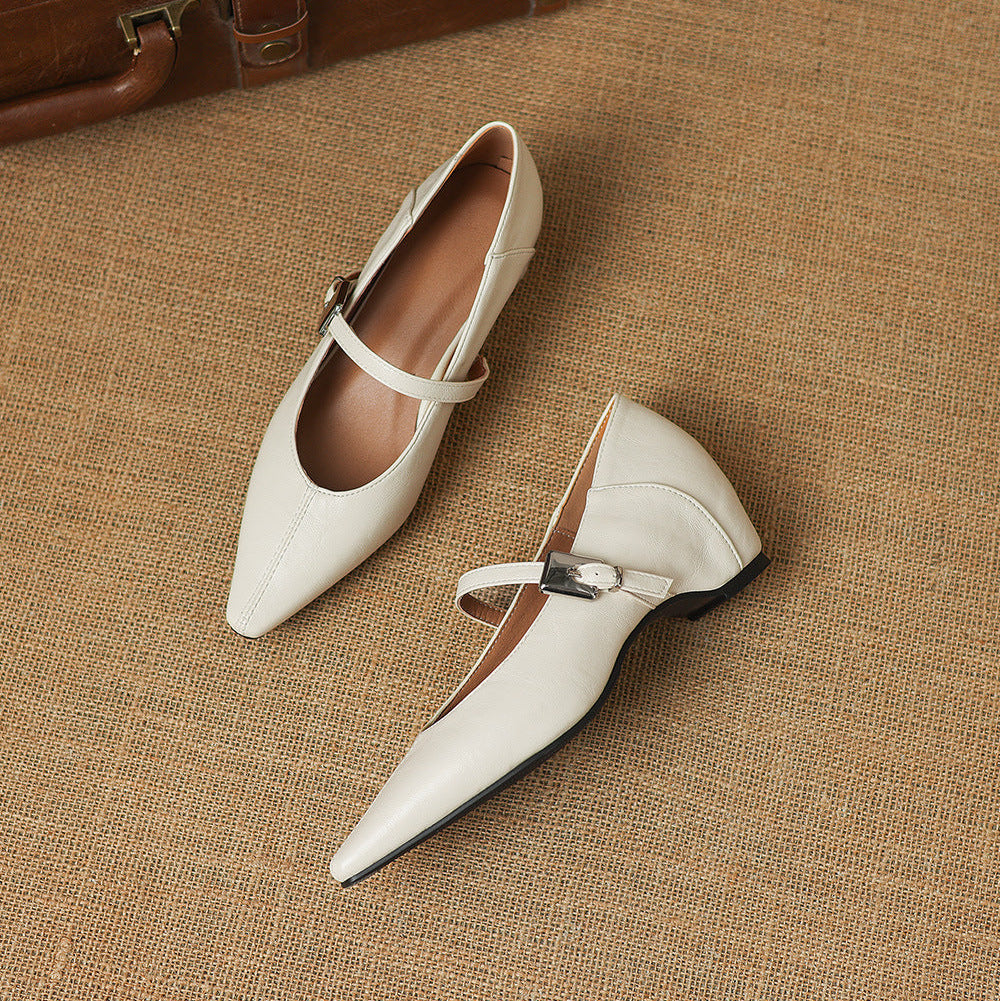 Tamsin - Pointed-Toe Mary Jane Flat