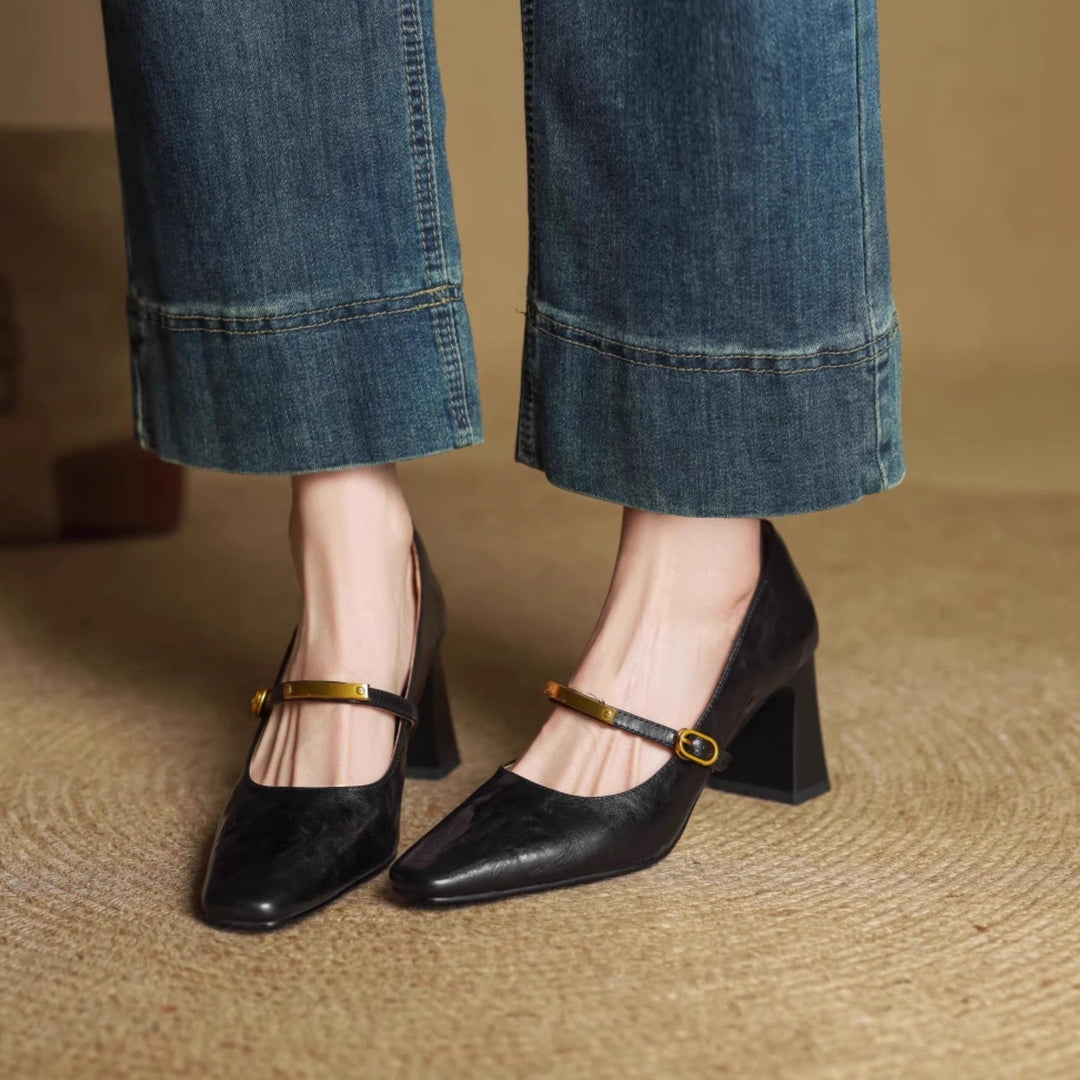 Maela - Genuine Leather Heels