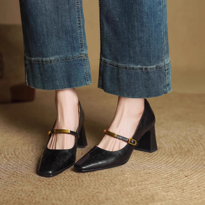 Maela - Genuine Leather Heels