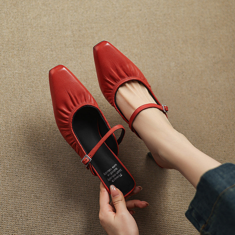 Vanya - Ruched Mary Jane Mule