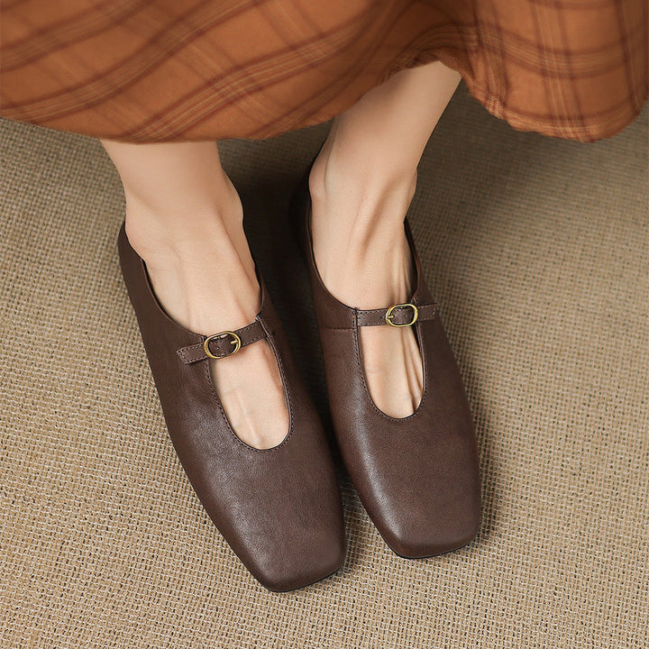 Elspeth - High-Vamp Mary Jane Flat