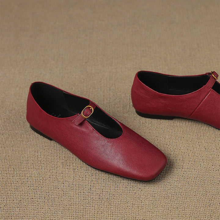 Elspeth - High-Vamp Mary Jane Flat