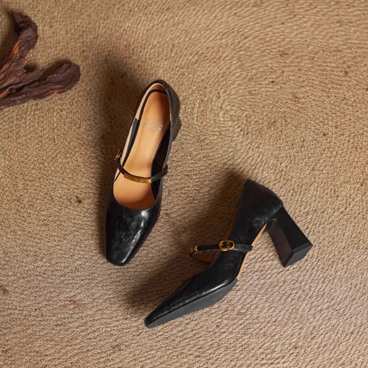 Maela - Genuine Leather Heels