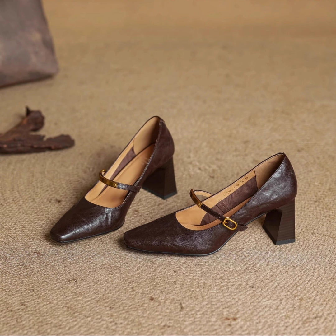 Maela - Genuine Leather Heels