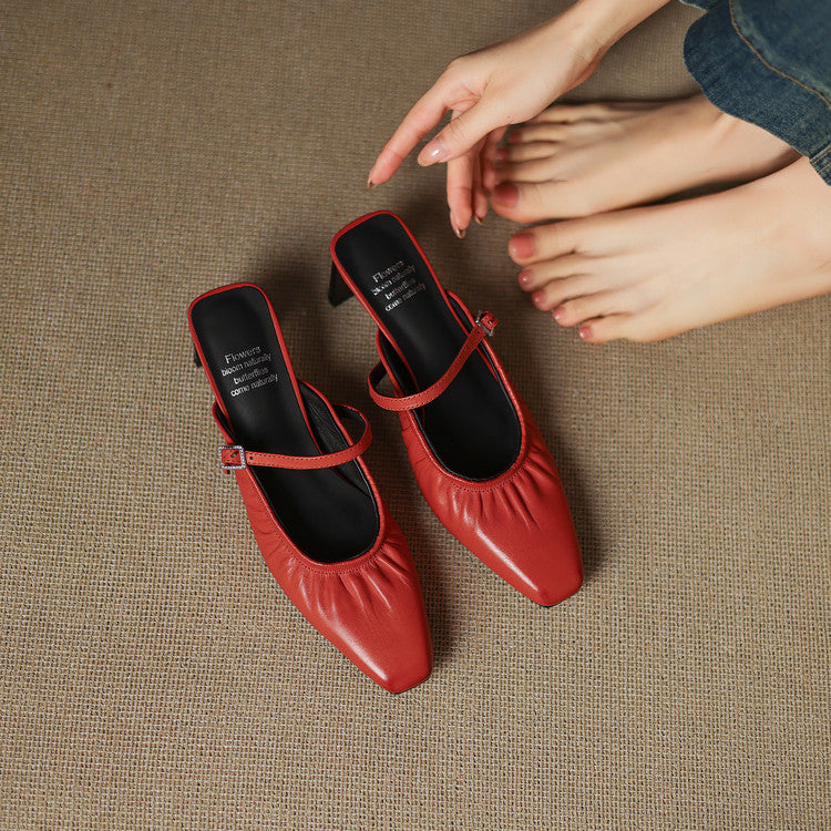 Vanya - Ruched Mary Jane Mule