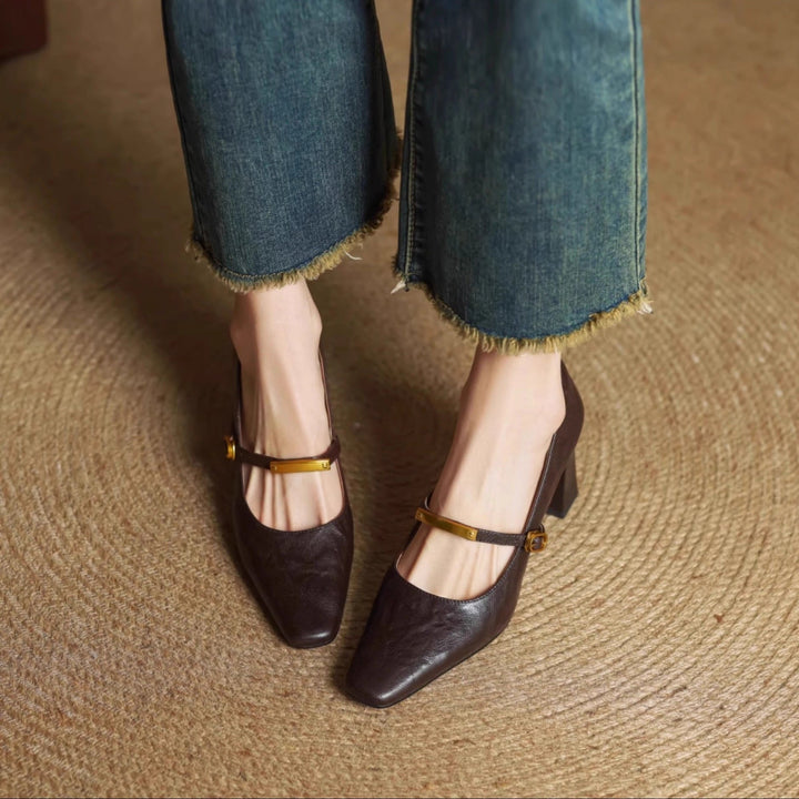 Maela - Genuine Leather Heels