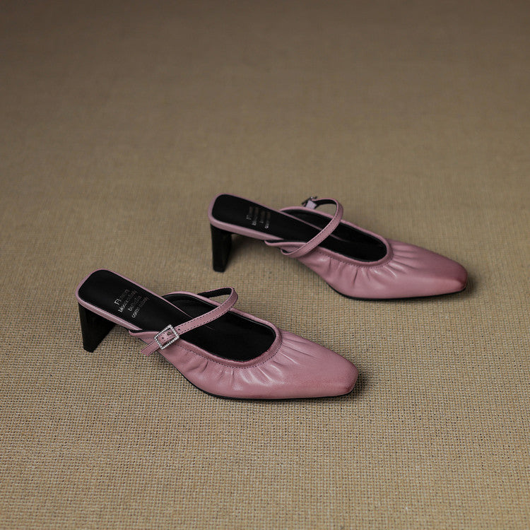 Vanya - Ruched Mary Jane Mule