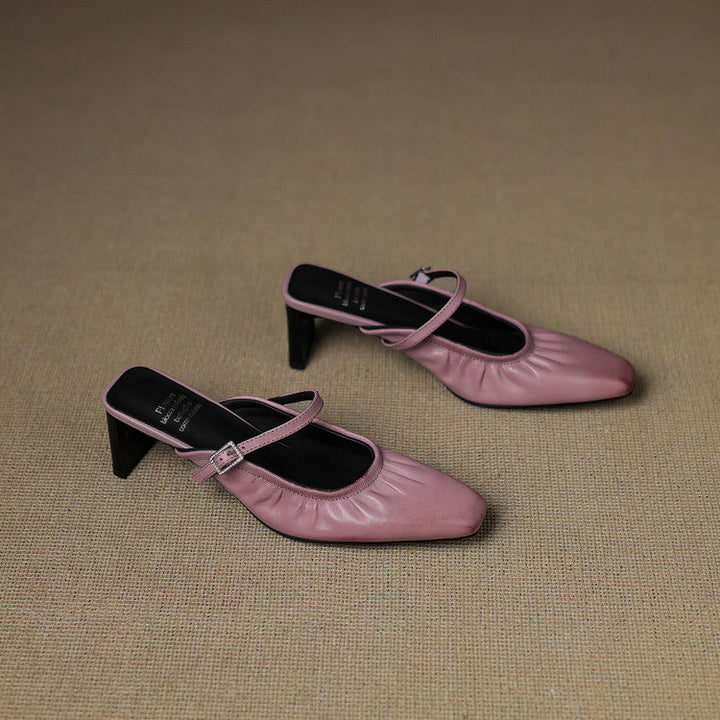 Vanya - Ruched Mary Jane Mule