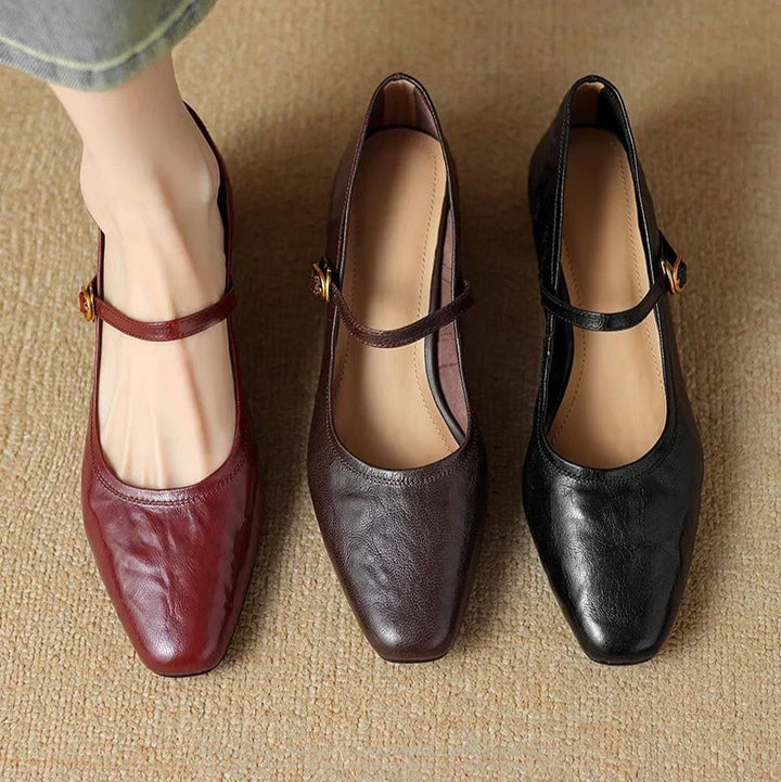 Bella - Genuine Leather Heels