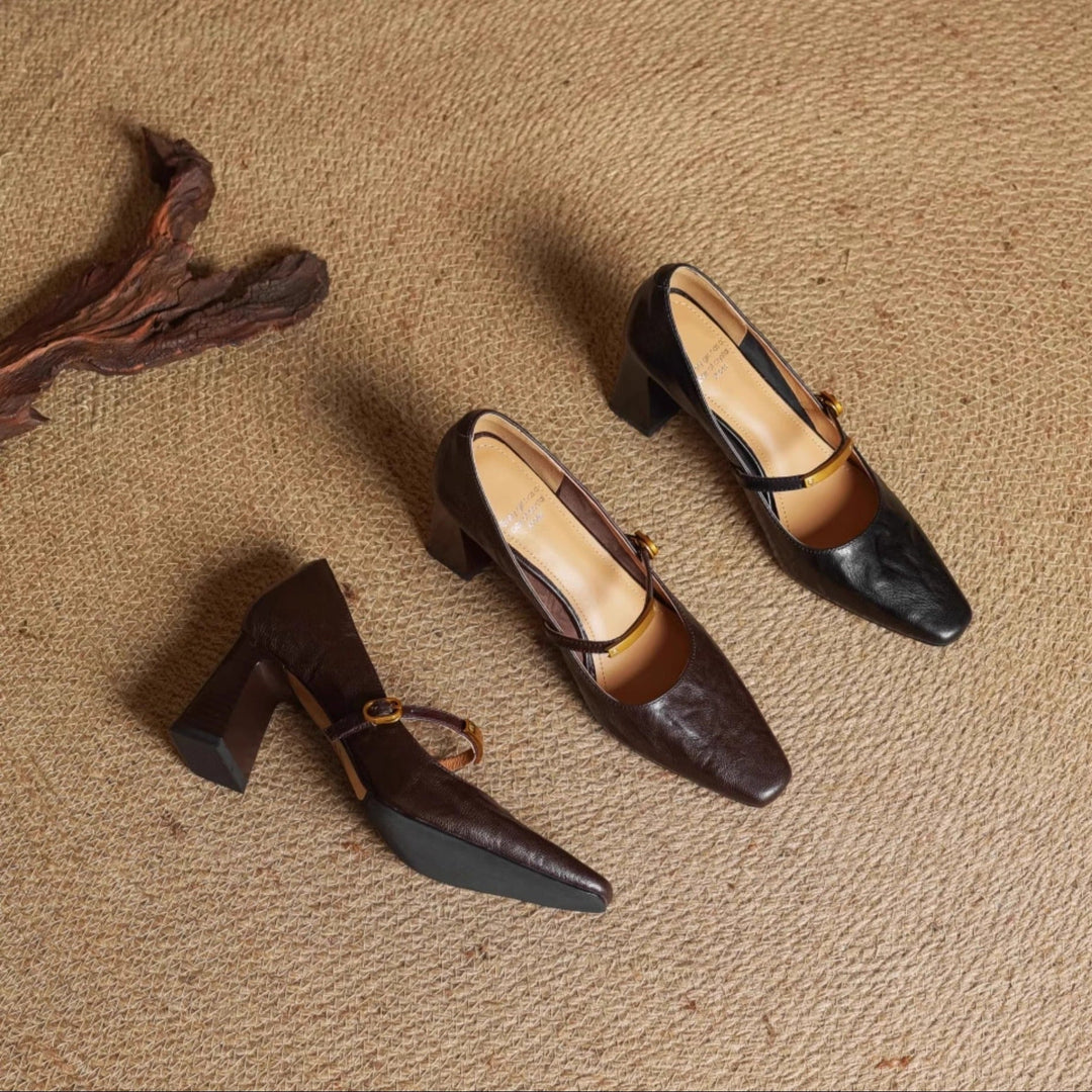 Maela - Genuine Leather Heels