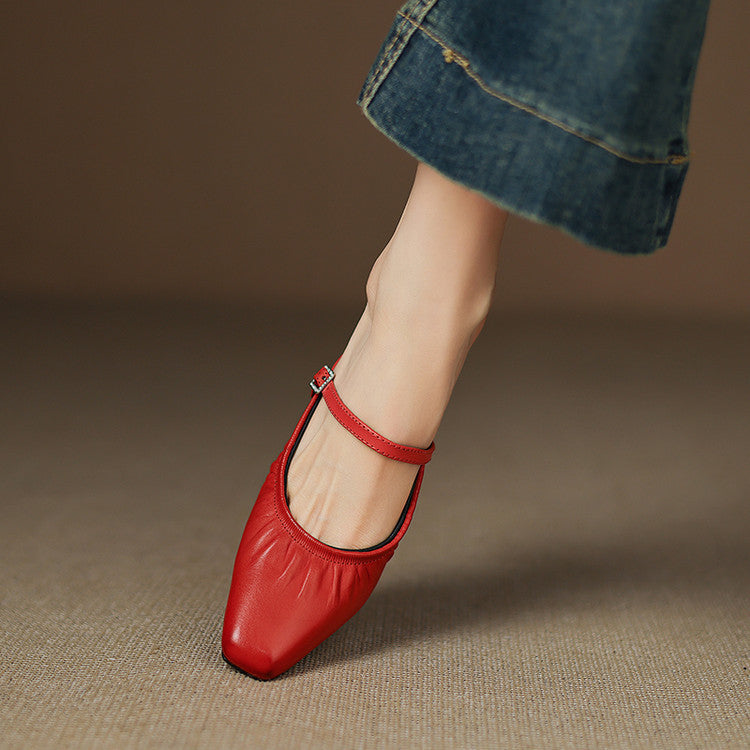 Vanya - Ruched Mary Jane Mule