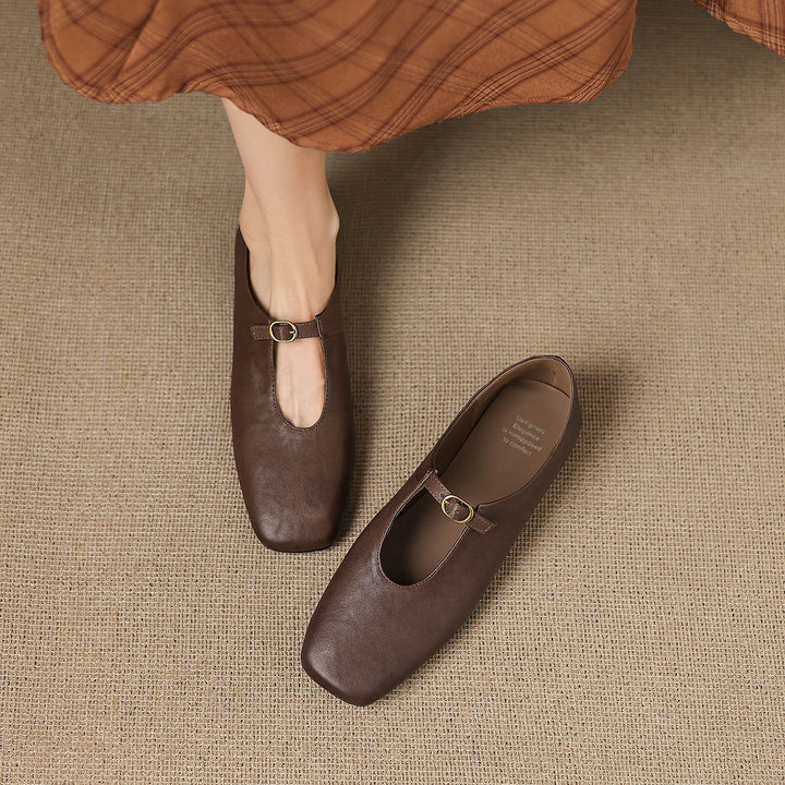 Elspeth - High-Vamp Mary Jane Flat