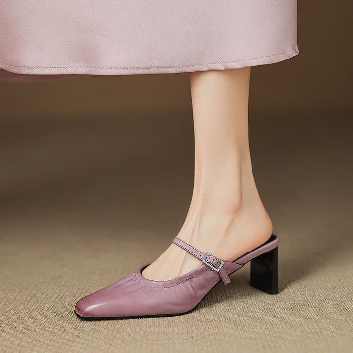 Vanya - Ruched Mary Jane Mule