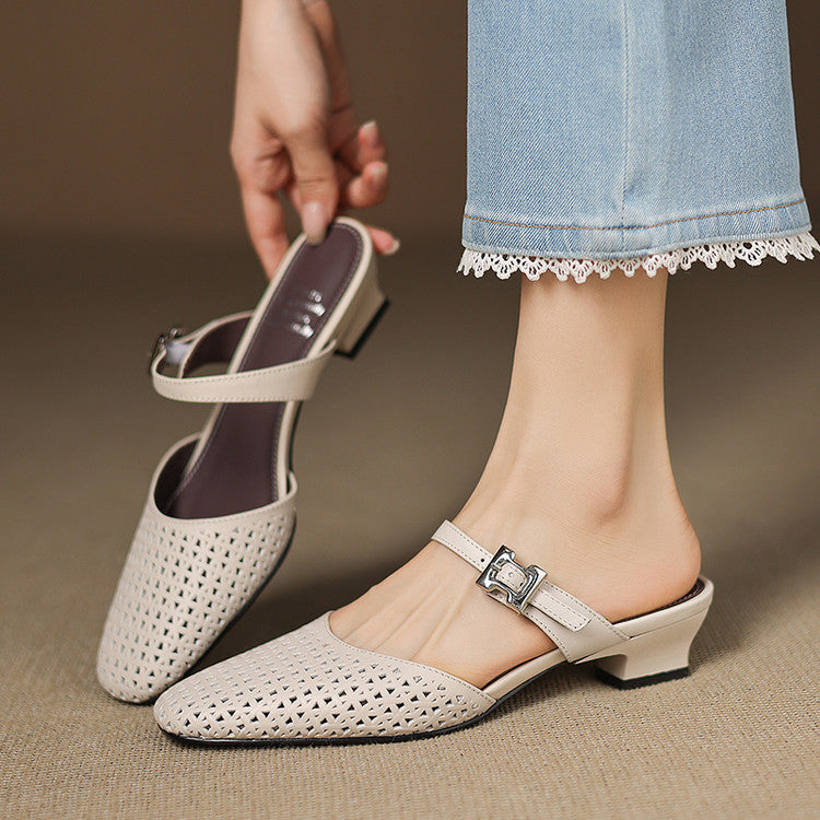 Nilda - Genuine Leather Mules