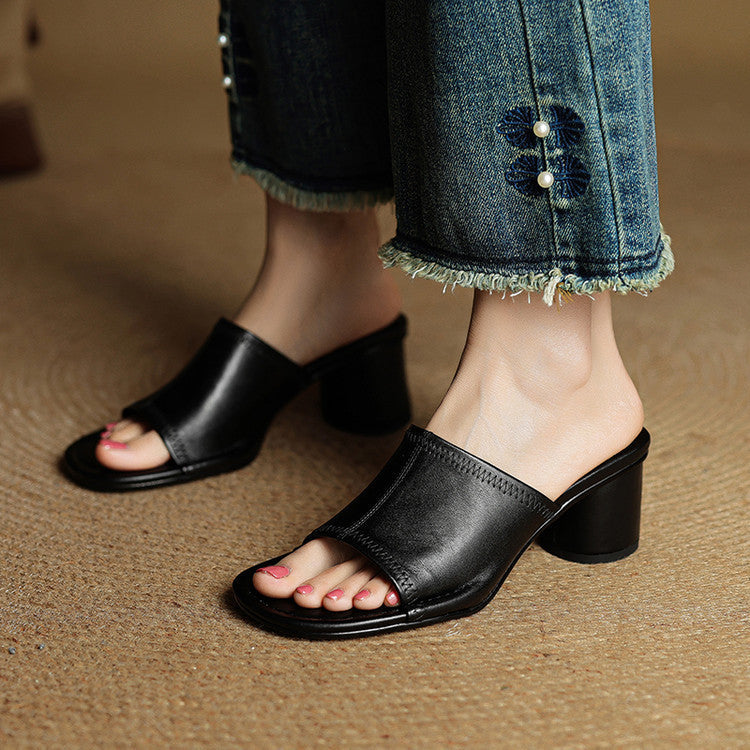 Amira - Genuine Leather Mules