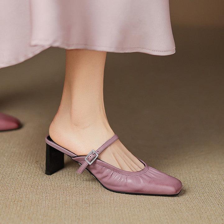 Vanya - Ruched Mary Jane Mule