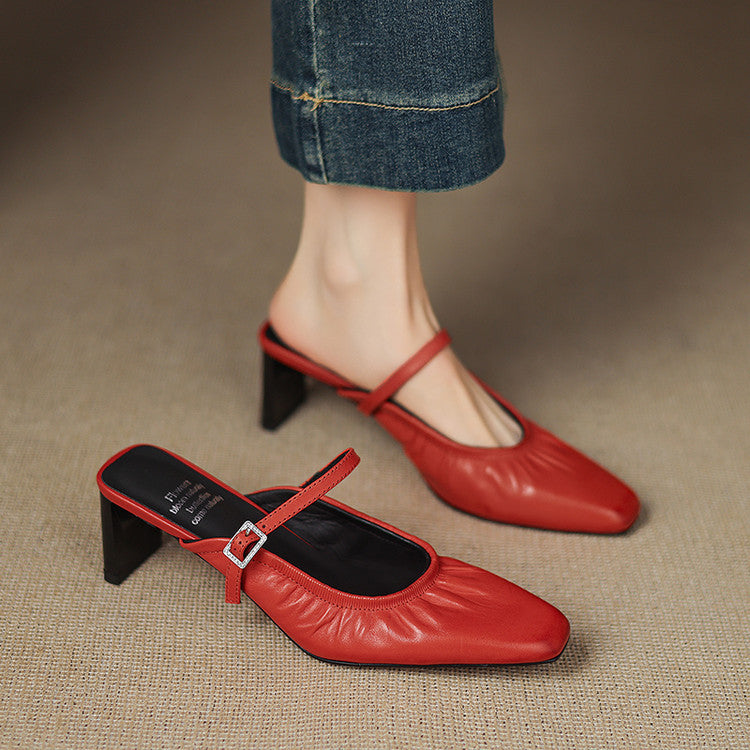 Vanya - Ruched Mary Jane Mule