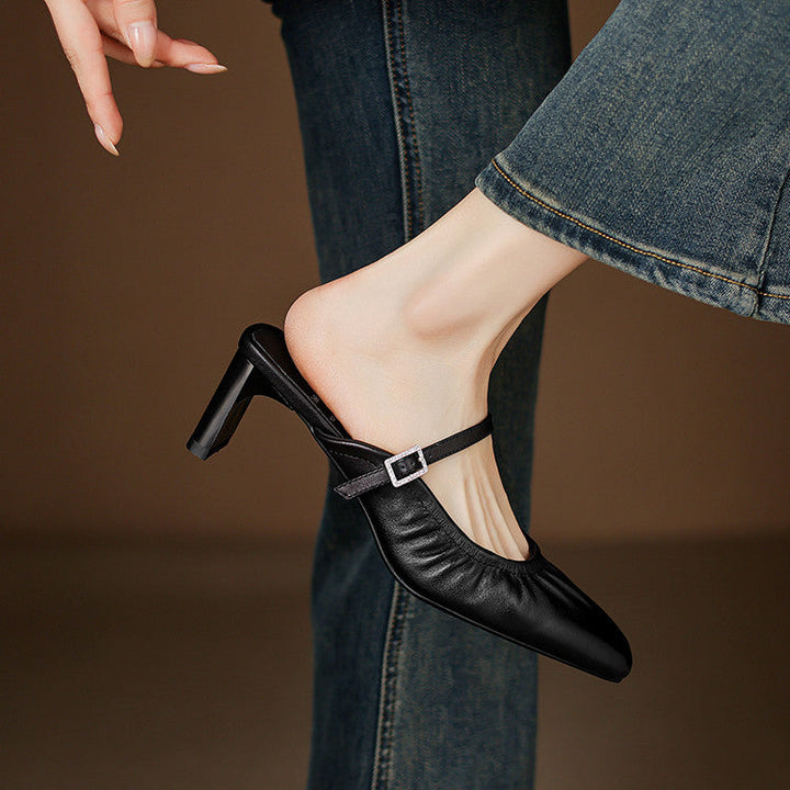 Vanya - Ruched Mary Jane Mule