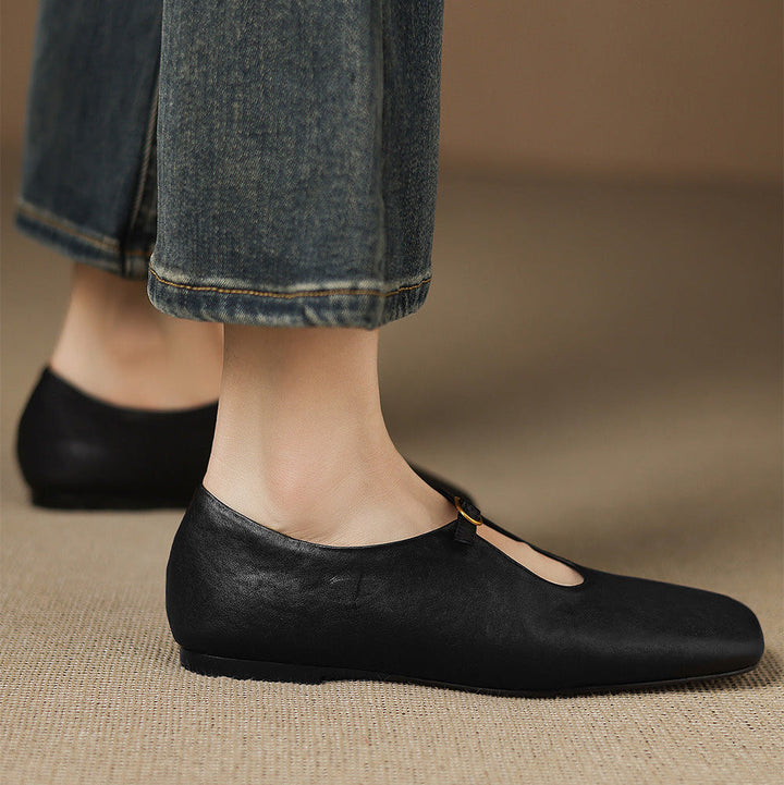 Elspeth - High-Vamp Mary Jane Flat