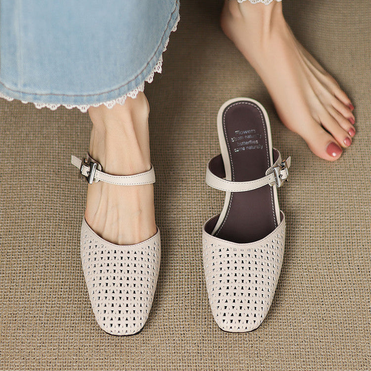 Nilda - Genuine Leather Mules