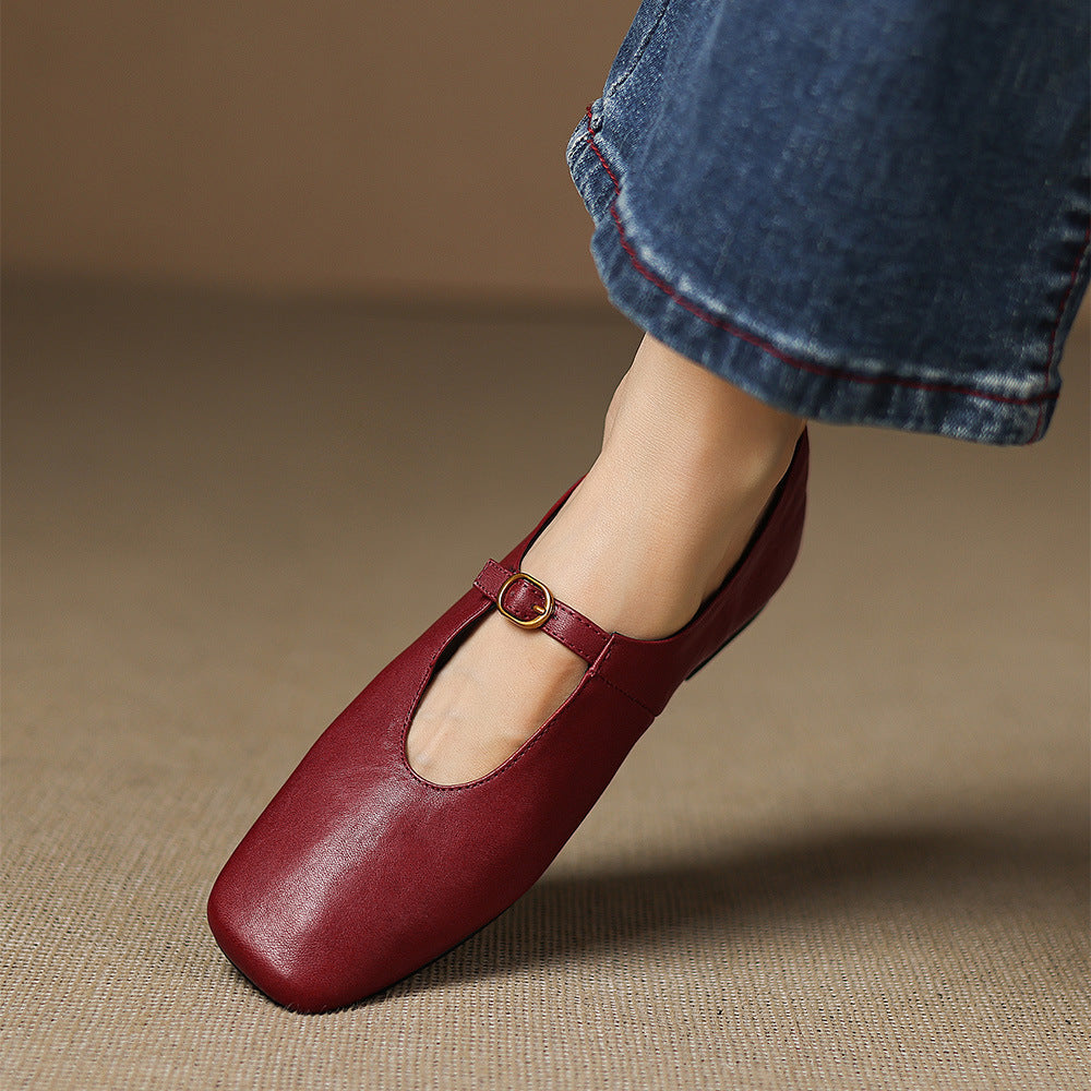 Elspeth - High-Vamp Mary Jane Flat