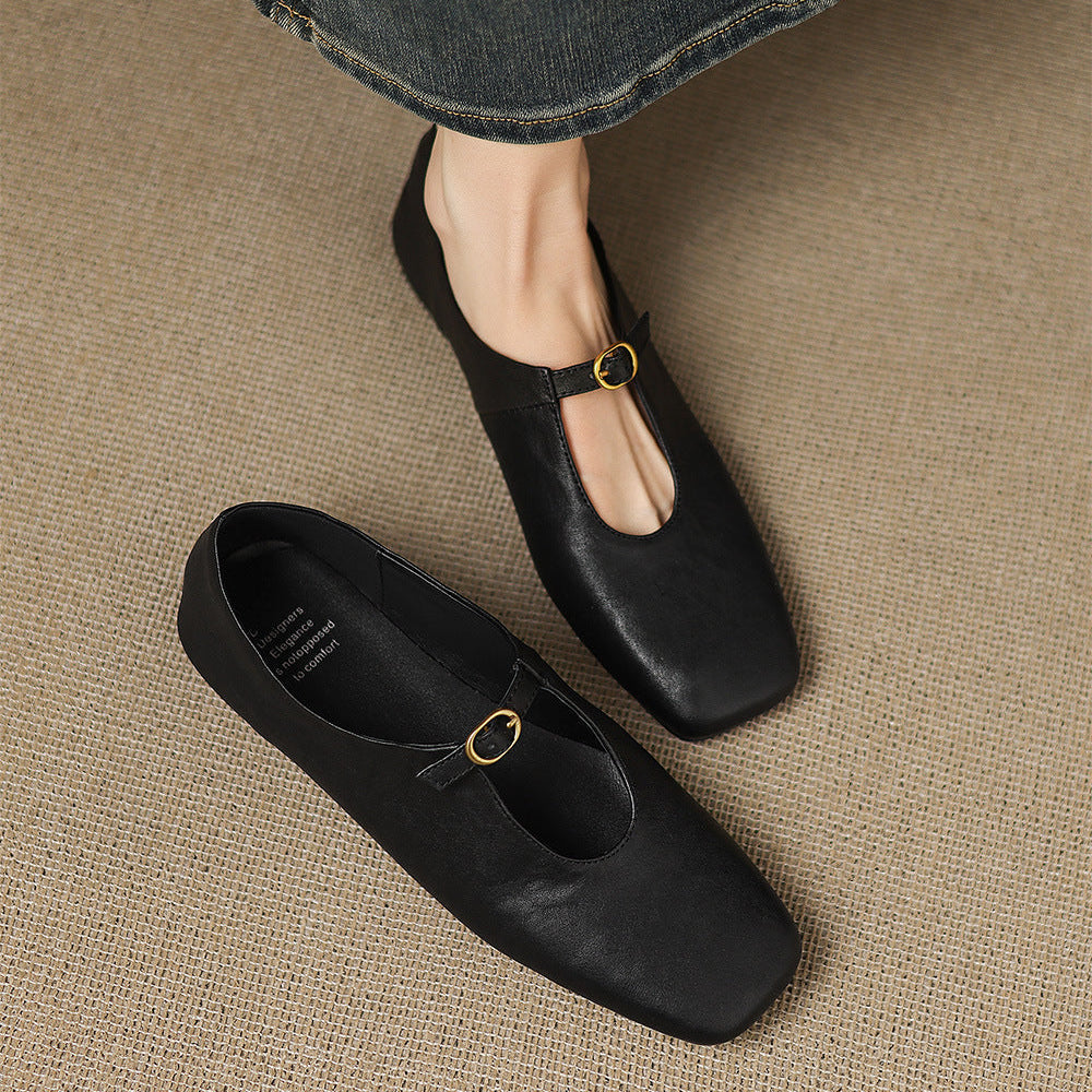 Elspeth - High-Vamp Mary Jane Flat