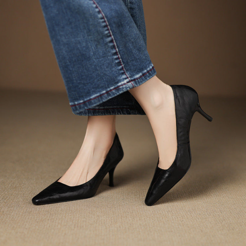 Zala - Genuine Leather Heels